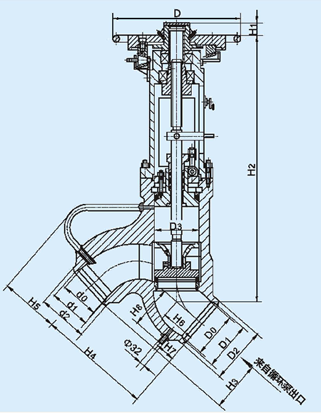 循环泵出口阀结构示意图