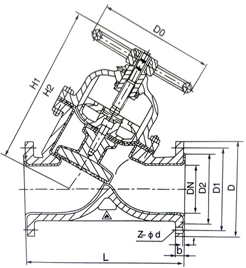 G45F型手动隔膜阀(直流式)