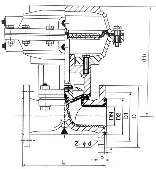 EG541F型气动隔膜阀(堰式)
